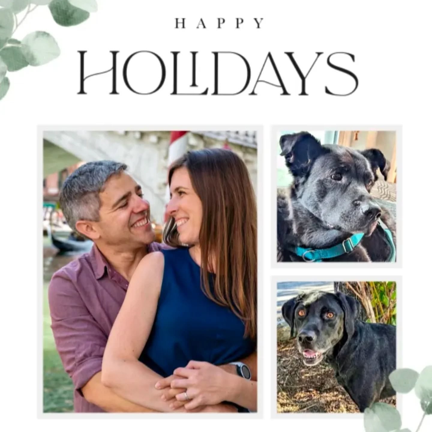 What a busy and truly wonderful year it has been! We are so thankful for the many incredible experiences we've shared with family and friends.We kicked off 2025 with a historical trip to Washington D.C., exploring countless museums and walking the city.The year of milestones quickly followed! We celebrated my 40th Birthday in sunny Cabo with close friends-a perfect trip full of fun and relaxation. Later in the Spring, we embarked on a remarkable journey to Italy to celebrate my 10-year work anniversary (achieved last year). Our Italian adventure was filled with architecture, cooking, delicious dining, and scenic hikes through Rome, Florence, Cinque Terre, Venice, and Milan.Closer to home, we enjoyed time outdoors, celebrating Lisa's birthday in Big Bear with Jet and Ember, enjoying fall leaves, lake time, and beautiful hikes. With lots of help from Lisa's parents we built a new front deck for the Julian cabin. We spent relaxing pool time and plenty of fetch with the pups at my parents.Somewhere in between all the fun, we both continue to achieve success in our current roles at work and are gearing up for a wonderful year ahead.Wishing you a joy filled holiday season, full of laughter and time spent with loved ones.-Justin, Lisa, Jet & Ember